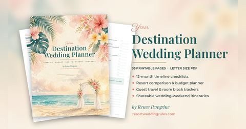 Destination Wedding Planner: The Printable Resort Wedding Organizer by Renee Peregrine, sample pages